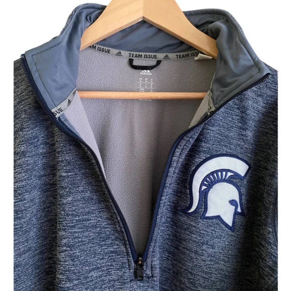 Adidas Team Issue Michigan State‎ Spartans 1/4 Zip Pullover Men’s XL EUC